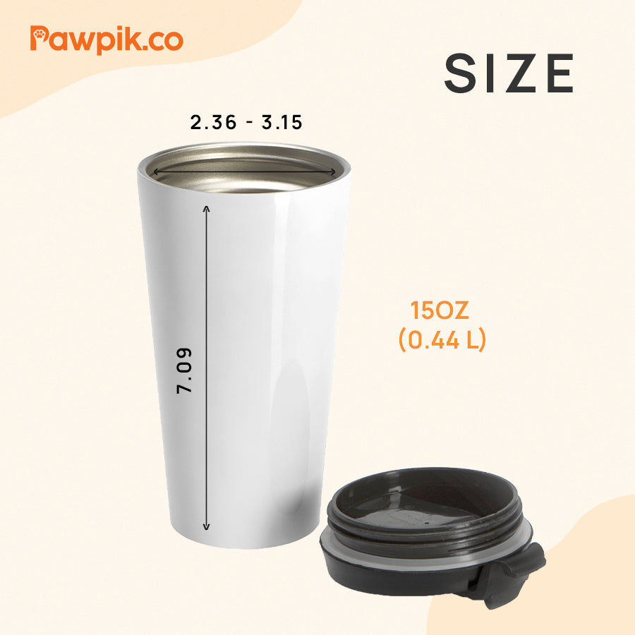 Personalized Attractive Pet Portrait Flip-top Lid Tumbler - Gift For Pet Lovers