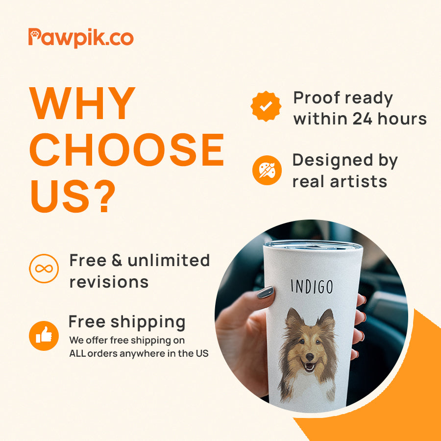 Personalized Adorable Pet Portrait Push-on Lid Tumbler - Gift For Pet Lovers